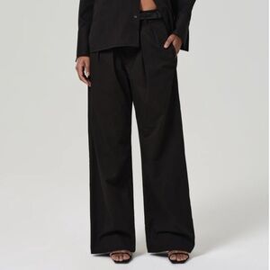NWT! Citizens of Humanity Petra Pleated Trousers in Black Size 27